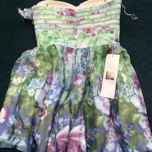 Aidan Mattox Silk Chiffon Party Dress